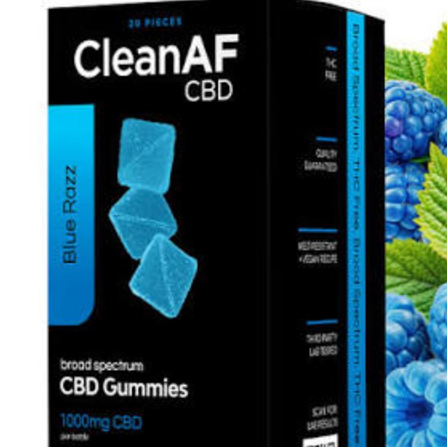 Broad Spectrum CBD Gummies Blue Razz 20ct