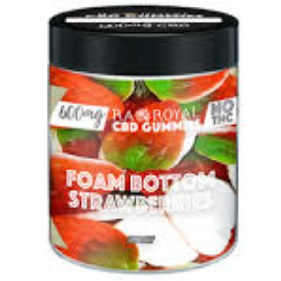 Foam Bottom Strawberries CBD Gummies 7oz