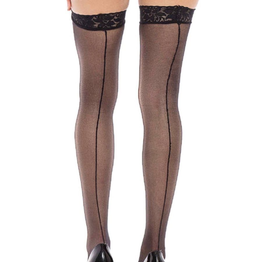 Fishnet Thigh Highs w/ Backseam o/s