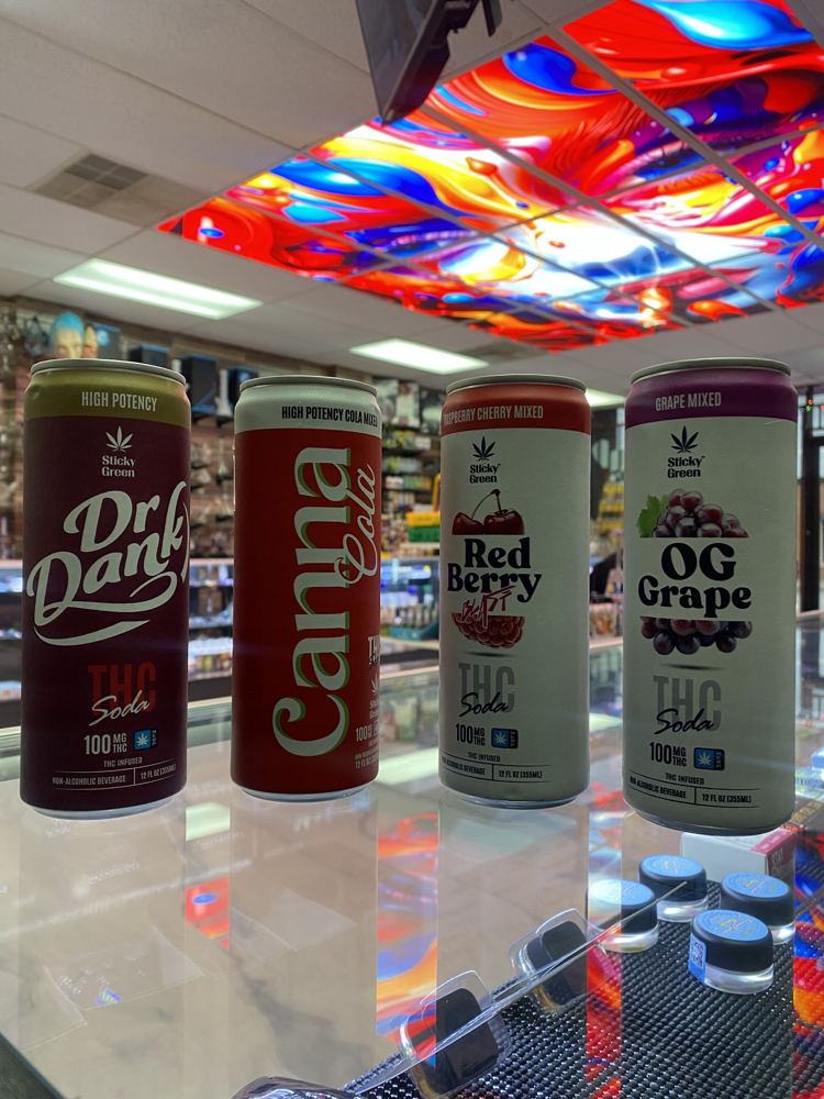 Drinks & Seltzers display at Spark & Smoke, Wylie