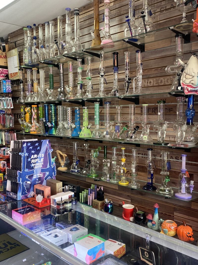 Wraps & Cigarillos display at Spark & Smoke, Wylie