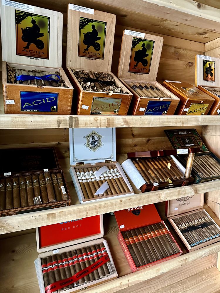 Cigars display at Spark & Smoke, Wylie