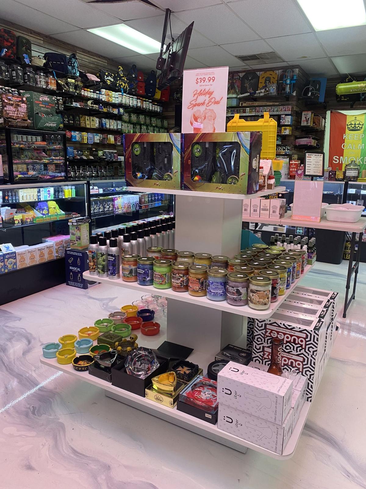 A display table at Spark & Smoke