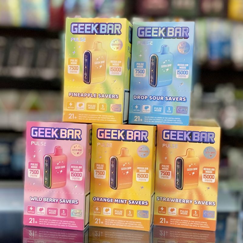 Vape display at Spark & Smoke in downtown Wylie, Texas