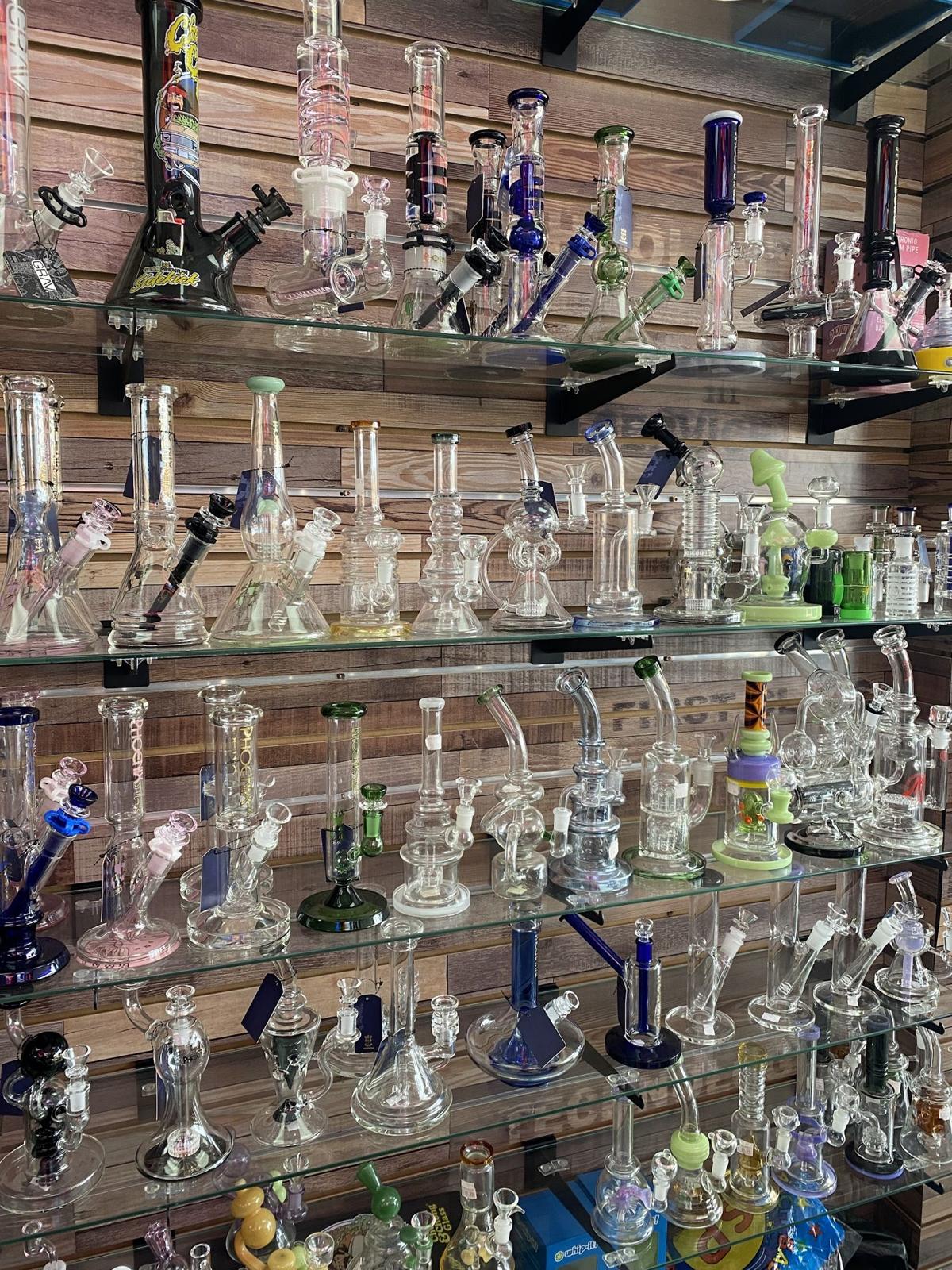The glass wall at Spark & Smoke